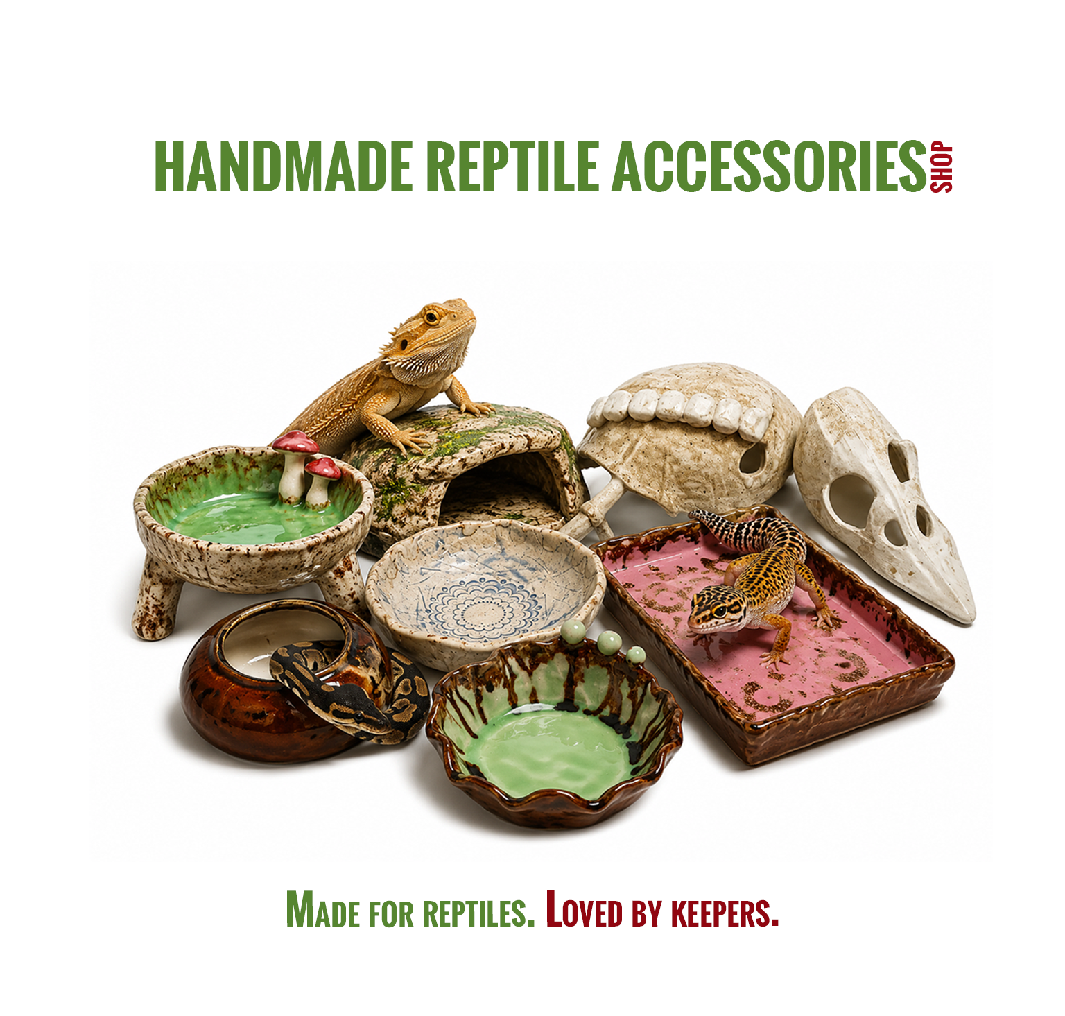 ESReptiles handmade reptile accessories and ceramic décor